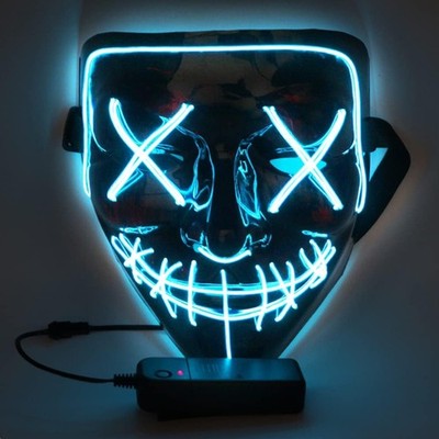 WUJUN LED Halloween Maske mit verstellbaren Riemen   Ideale Wahl für jede Feier