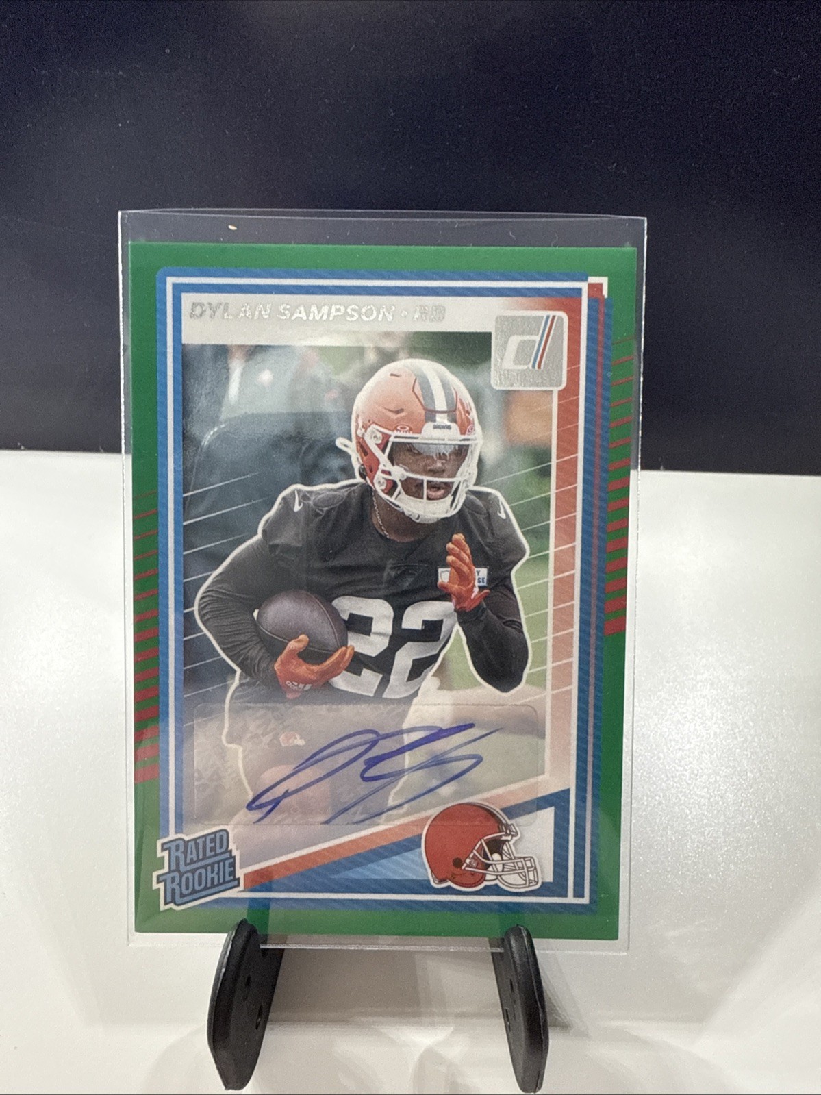 2025 Panini Donruss - Rated Rookie Dylan Sampson #389 Green Autographs (AU, RC)