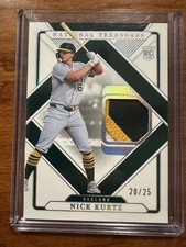 2025 Panini National Treasures Nick Kurtz RC Holo Silver 20/25 Athletics