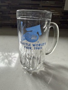 VTG 1962 Seattle World's Fair Century 21 Exposition Commemorative Glass Mug