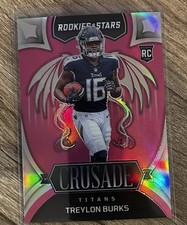 SEE PHOTOS 2022 Panini Rookies & Stars Crusade Pink Treylon Burks /75 Titans RC