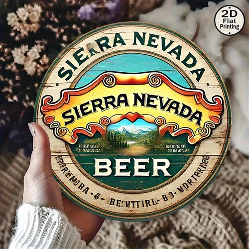 Vintage Sierra Nevada Beer Logo Tin Metal Signs Home Décor 8x8 Retro Brewery wit
