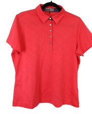 Nike Golf Drifit Polo Red Large 12-14 Short Sleeve 43