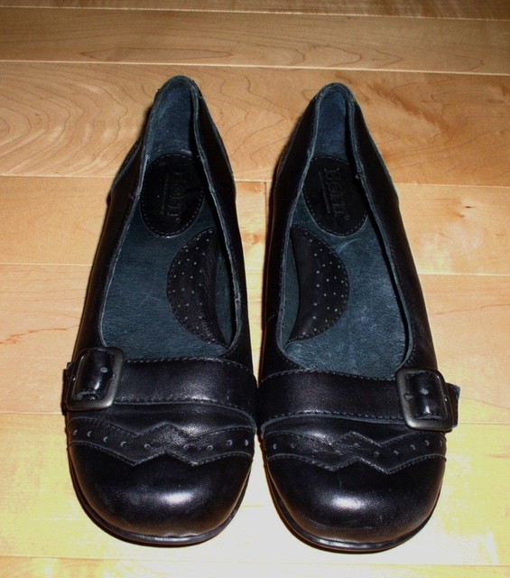 Born Womens Black Leather Loafers 6 *Cute* eBay