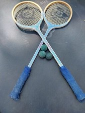 collectable squash rackets vintage Dunlop club 2 set