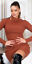 thumbnail 22  - Damen Minikleid Langarm Strickkleid Rippstrick Kleid Dress Rollkragen Pullover