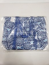 Bolso de Mano Vera Bradley Cooler Forrado Pétalo Salpicaduras Azul Nuevo con Etiquetas Puerta Trasera Playa Fiesta