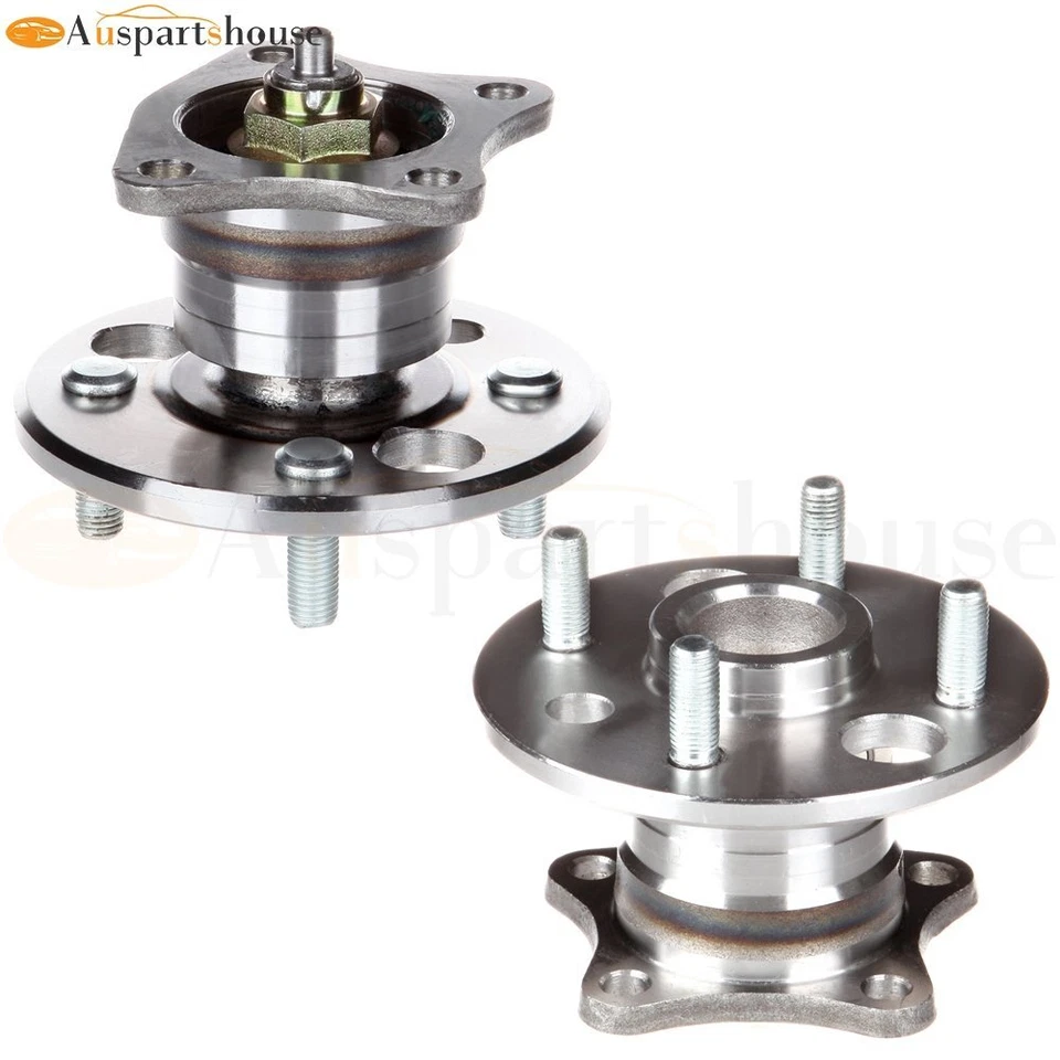 2 Rear Wheel Bearing & Hub 4 Lug For Toyota Corolla Chevrolet Prizm Geo Prizm - Image 2 of 4