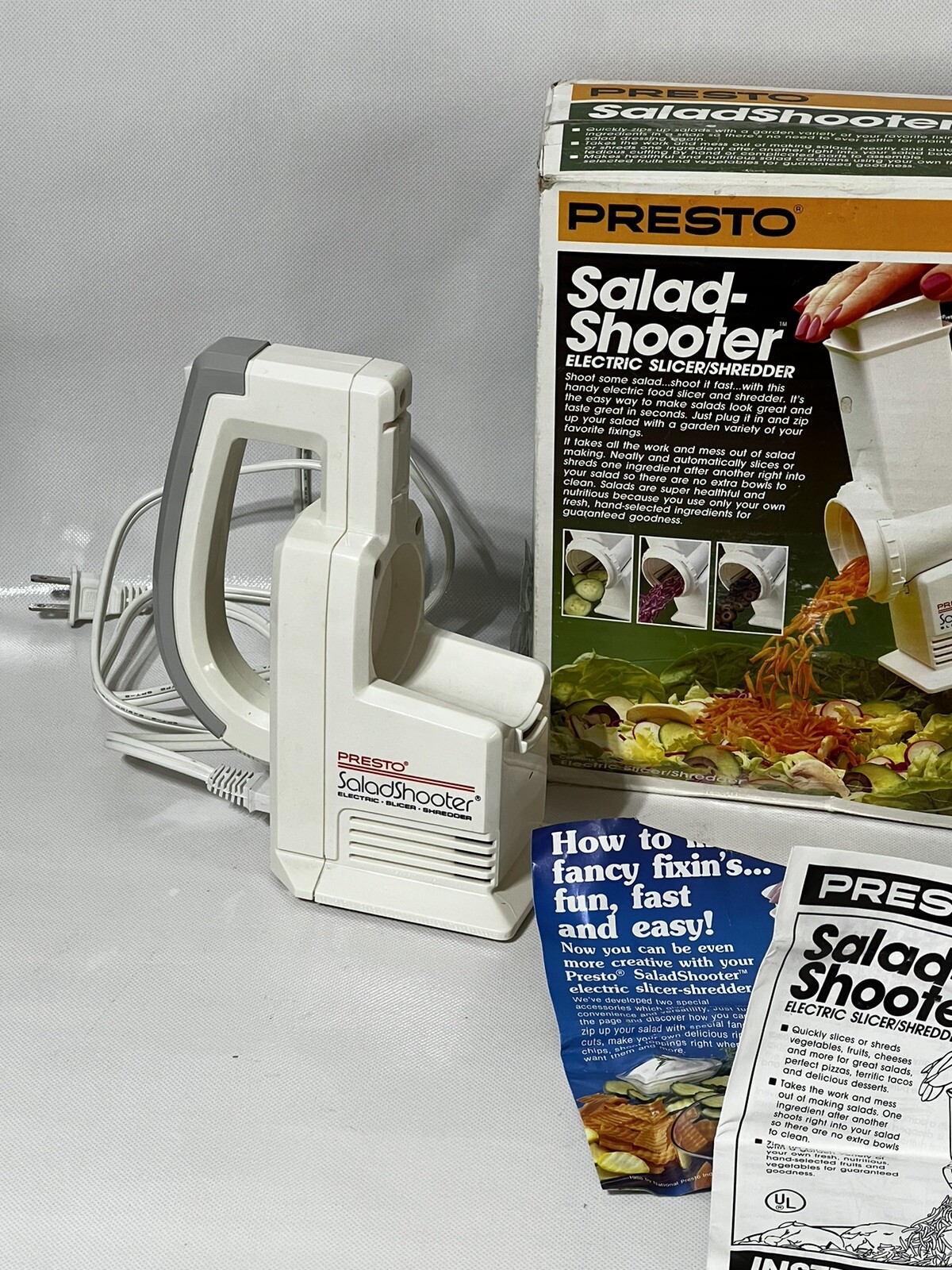 VTG PRESTO Professional Salad Shooter Electric Slicer Shredder 02910