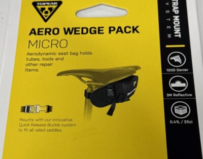 Topeak Satteltasche Aero Wedge Pack Micro / Größe 15 x 7.5 x 8 cm, 0.41 Liter