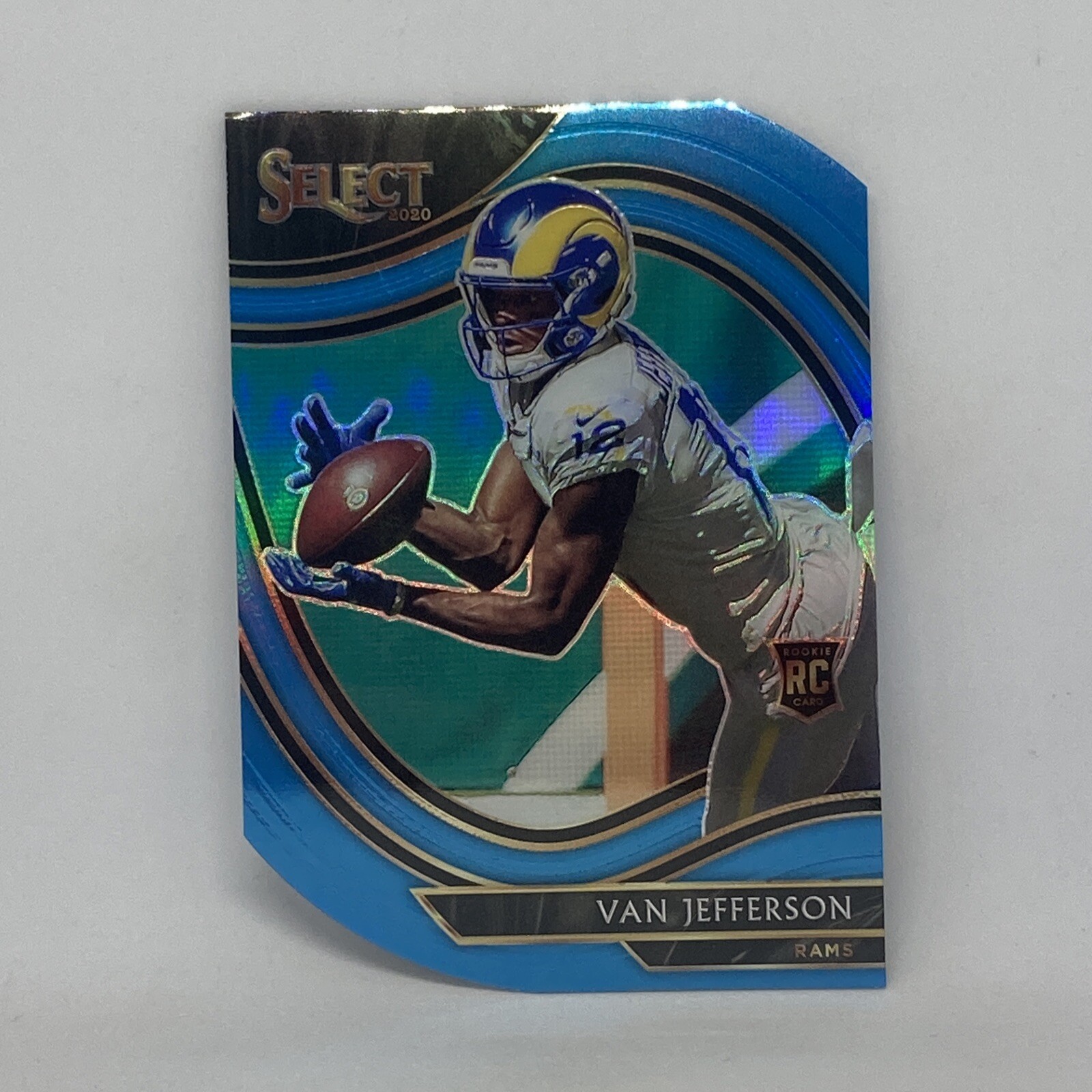 Van Jefferson Rookie Blue Prizm Die-Cut 2020 Panini Select Football #371