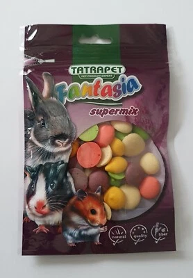 MANI-KO Hamster Rat Food Supplements FRUITY BISCUITS 50g Rodents Treats Chinchilla Mouse