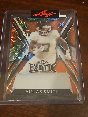 ainias smith 1/1 one of one card rookie rc leaf college Texas A&m Aggies 1 One