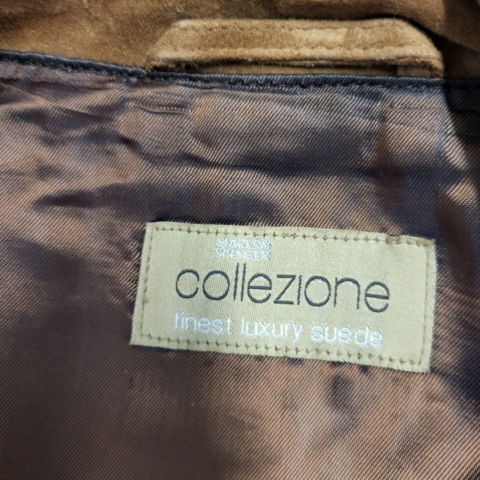 Marks and Spencer Suede Blazer Jacket Men's Medium Camel Collezione