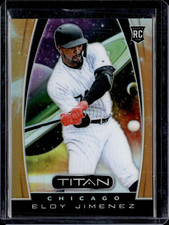 2019 Panini Chronicles #2 Eloy Jimenez Titan Rookie Neon Orange Prizm /17 (55C)