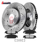 For Chevy Malibu Alero Pontiac Grand Am Front Brake Rotors + Ceramic Pads