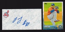 Tony Sipp ( Debut 2009 ) CLEV AZ HOU WAS  SIGNED AUTOGRAPH AUTO 3x5 INDEX COA
