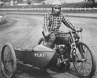 BILL MINNICK HARLEY DAVIDSON FLXI SIDECAR CHAMPION MOTORCYCLE RACER 8x10 PHOTO