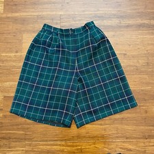 Womens Vintage Pendleton Bermuda Shorts Size Small Blue Plaid