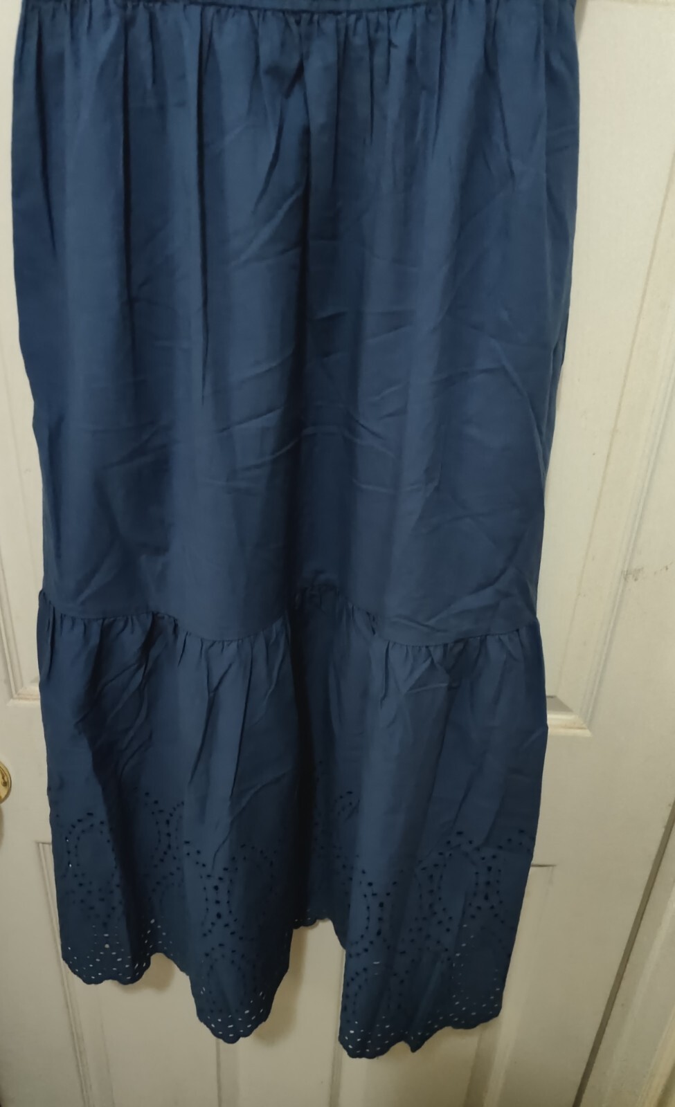 Uniqlo Cotton Embroidery Shirring Sleeveless Dress Brand New Size S image 3