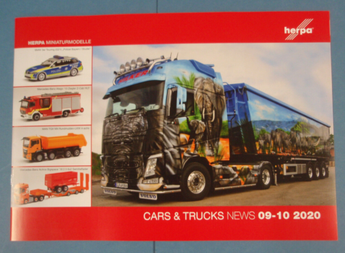 Herpa Prospekt Cars & Trucks News und Wings News 09-10 2020 NEU