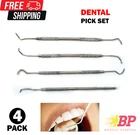 Dental Pick Set 4 PCS - Stainless Steel Dental Tools Kit Teeth Cleaning Tool