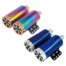 Motorcycle Subwoofer Heavy Bass Double Channel Speaker Imitation Exhaust Pipe
