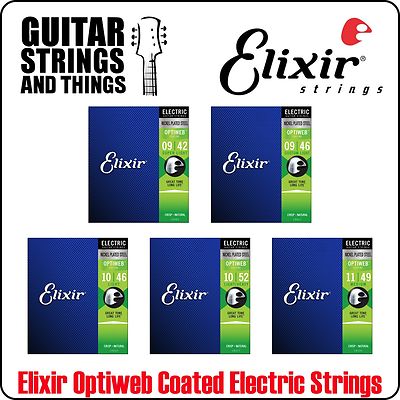 Elixir Optiweb beschichtete vernickelte Saiten für E-Gitarre