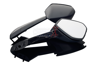 FOR Aprilia RSV4 RR 1000 mirror PAIR Racing Factory 09-24 BLACK
