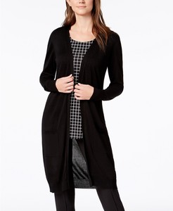 black tunic cardigan