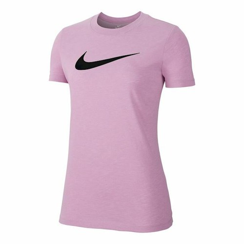 T-shirt donna palestra manica corta Nike Dri-Fit AQ3212-591 Lilla-Nera |  eBay