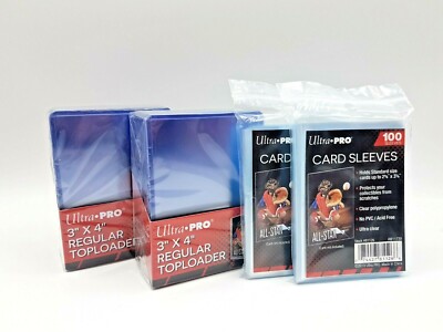 Ultra Pro Regular Toploader 3''x4'' und Sleeves Card Protection TCG Card Hüllen 