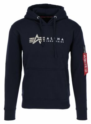 ALPHA INDUSTRIES ALPHA LABEL HOODY FOIL PRINT Herren Kapuzenpullover