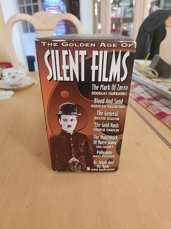 Golden Age of Silent Films (7 VHS Box Set) Pre-owned- Valentino Keaton Chaney - Image 4 of 4