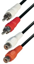 1,5m Cinch Verlängerung Kabel 2x Cinch-Stecker auf 2x Cinch-Buchse Chinch A11 