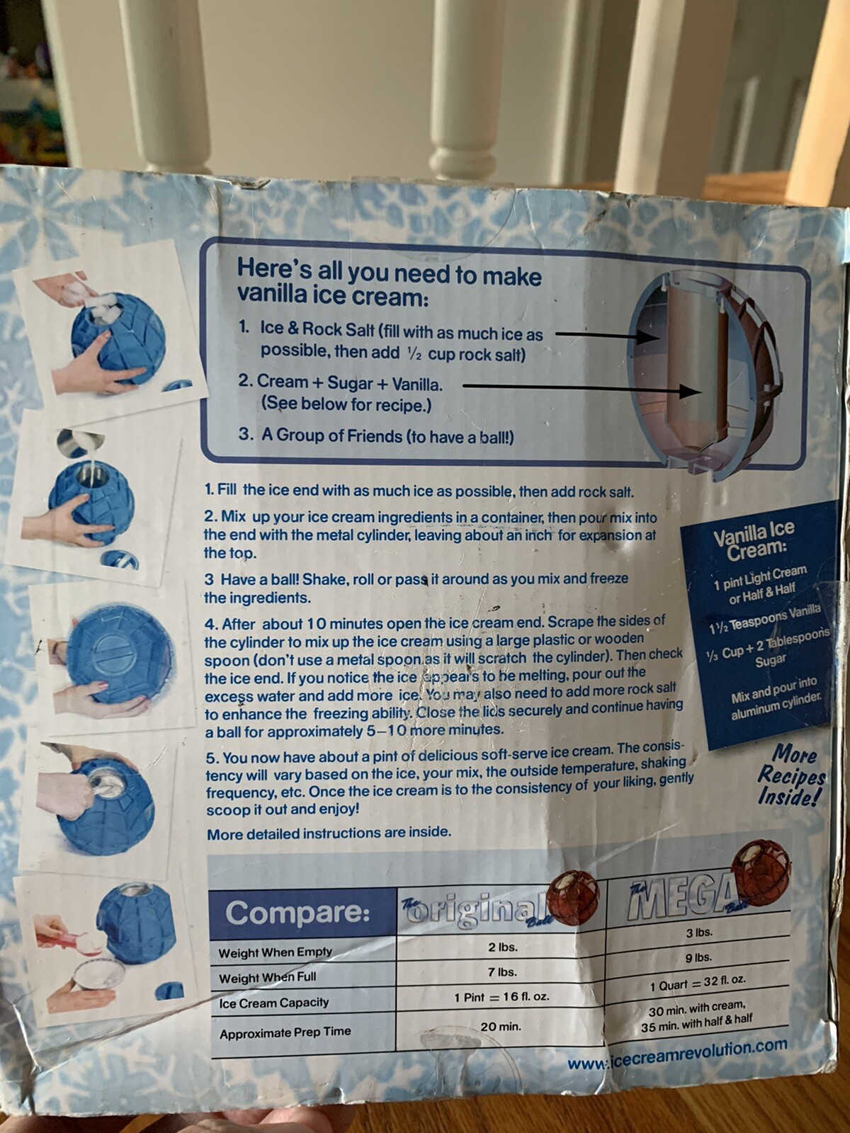 The Original PLAY AND FREEZE Ice Cream Maker Ball COBALT BLUE