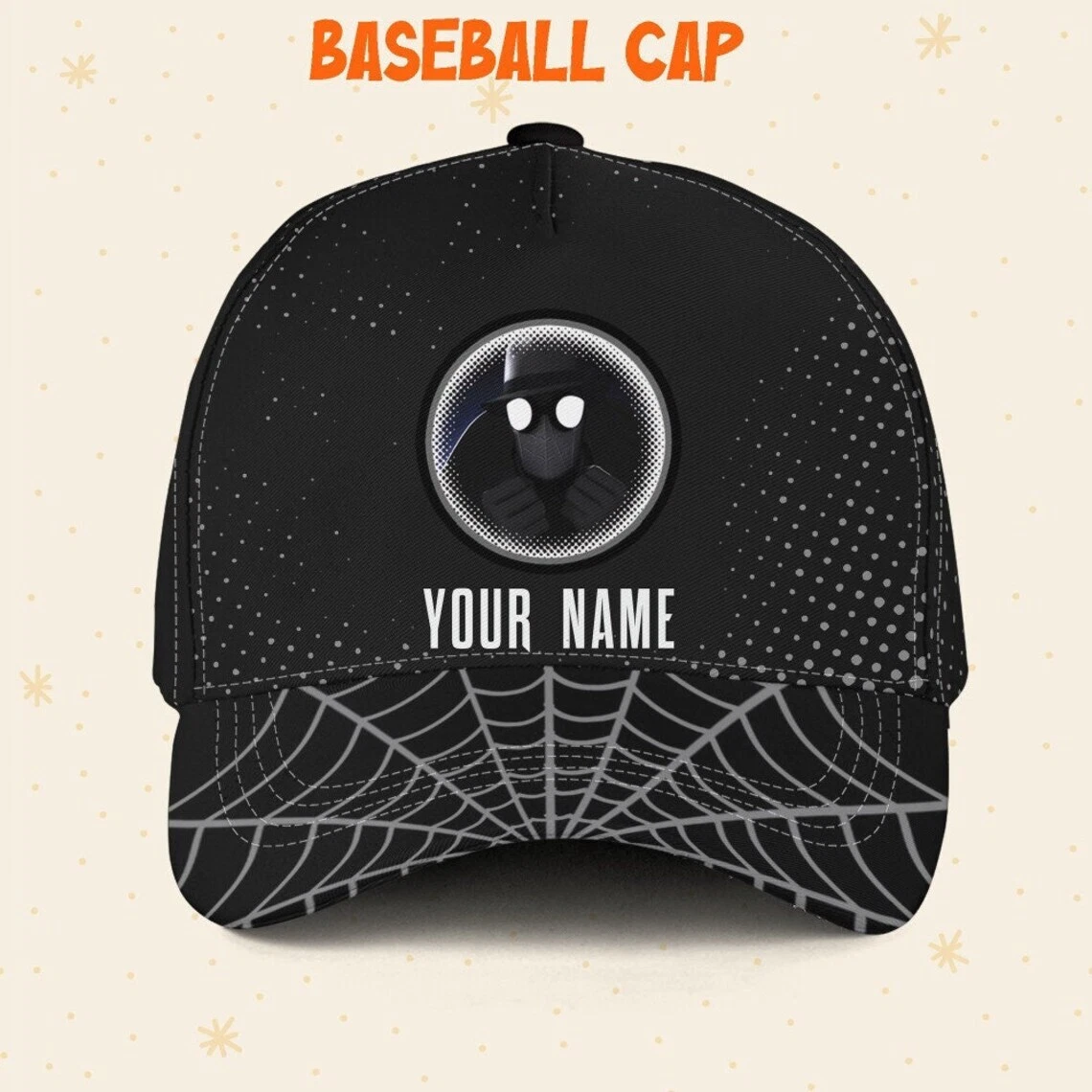 Custom Spiderman Spider Noir Logo Cap, Custom Disney Hat, Spiderman Baseball Cap