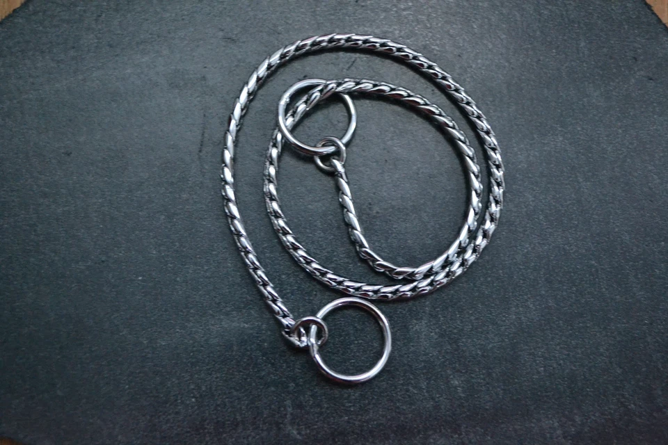 Dog Show Snake Check Chain - Chrome, Anthracite & Gold Finish - Single