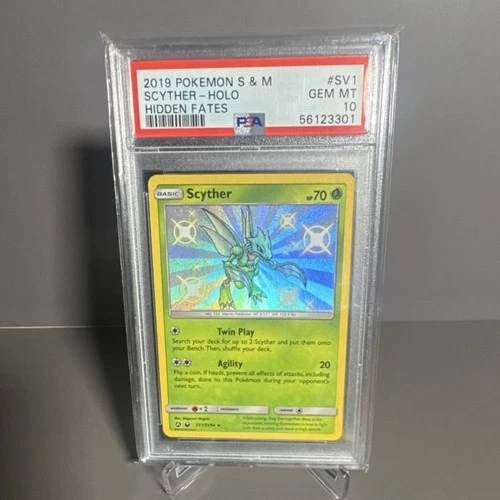 Pokémon Scyther SV1/SV94 Hidden Fates Shiny Holo 2019 PSA 10 English Card