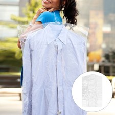 50 Pcs Plastic Suit Cover Garment Dust Bag for Safe Clothing Storage