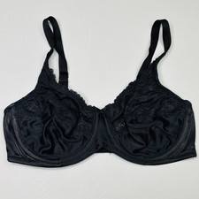 Lilyette Minimizer Bra 36C Back Smoothing Underwire 0428 Black