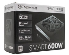 Thermaltake Smart Power Supply ATX 12V 600W 80 Plus White Active PFC S/Cable