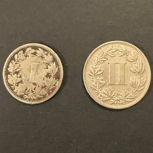 Pair of 1883 MEXICO 1 Centavos & 2 Centavos KM #392 #395 - Picture 2 of 8