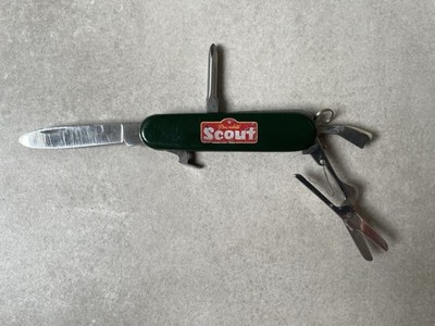 Scout Kindermesser Taschenmesser für Kinder Grün Nostalgie Pfadfinder