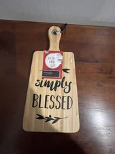 “Simply Blessed” Engraved Wooden Cutting Board Kitchen Decor Cheese Board