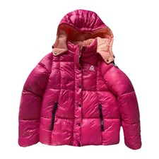 New Reebok Puffer Jacket Girls Size 18 Pink Detachable Hood