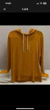 Men’s Duck Camp Hoodie Size Small  Buck Gold  Bamboo LS Pullover  T-Shirt NWT