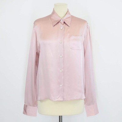 Prada Pink Satin Button Front Shirt
