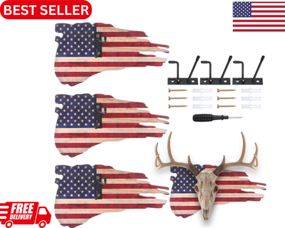 #ad #ad 3 Pcs Deer Skull Mount European Deer Plaque Hanger Set Skull Mounting Hanger Kit $57.99