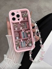 Flowery Pink Bookshelf iPhone 16 Pro Case Wit...